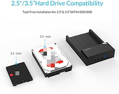 LİRUXUN 2.5 3.5 inç HDD Caddy SATA USB Tip B ESATA Harici SSD Muhafaza 16 TB'a kadar HDD Yerleştirme İstasyonu Dizüstü Bilgisayar için