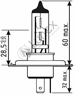 LUNEX H4 472 MAVİ BEYAZ Far Halojen Ampuller 12 V 60/55 W P43t + 25 % beyaz ışık 3700 K duobox (2 adet)