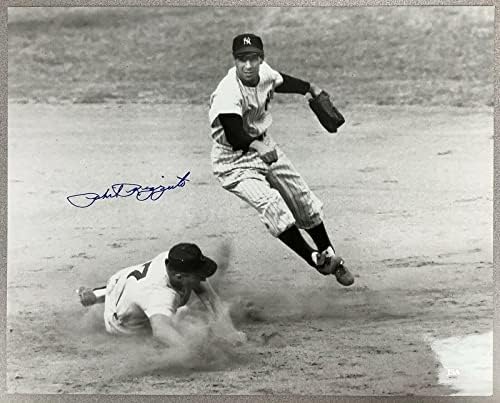 Phil Rizzuto İmzalı Fotoğraf 16x20 Beyzbol NY Yankees Shortstop İmzası HOF JSA - İmzalı MLB Fotoğrafları
