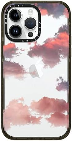 Casetify Impact iPhone 14 Pro Max Kılıfı [4X Askeri Sınıf Düşme Testi / 8.2 ft Düşme Koruması] - Bulutlar-Parlak Siyah