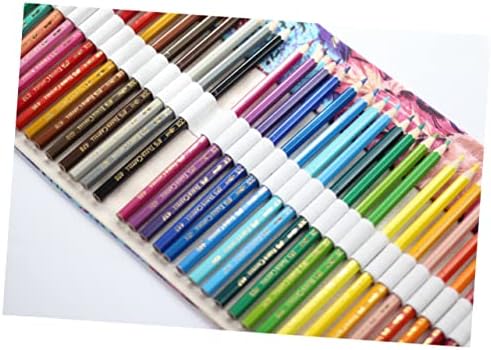 STOBOK 48 Renkli Kalemler Durumda Renkli kalemler 48 Yuvaları Fırça Sarma Sanatçı Boya Fırçası Tutucu Boya Fırçası Saklama Kabı Tuval
