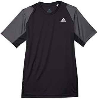 adidas Boy's Club Tişört (Küçük Çocuklar/Büyük Çocuklar) Siyah/Gri / Beyaz XL (18 Büyük Çocuk)