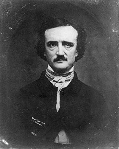 Edgar Allan Poe Fotoğrafı-1904'ten Kalma Tarihi Sanat Eseri - (5 x 7)-Yarı Parlak