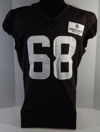 2020 Cleveland Browns Michael Dunn 68 Oyun Kullanılmış Kahverengi Antrenman Forması 46 365-İmzasız NFL Oyun Kullanılmış Formalar