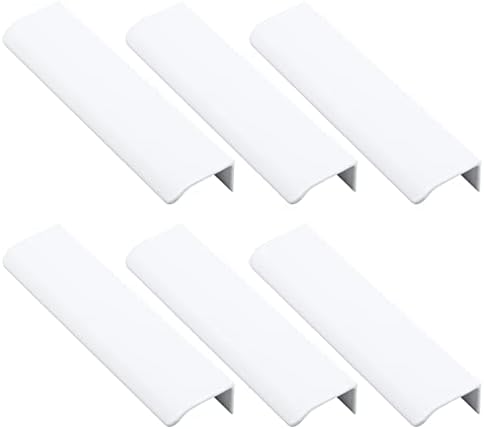 BENİM MİRONEY 10-Pack Beyaz Parmak Kenar Geri Çeker Montaj Gizli Kapı Kolları Donanım Modern Stil Ark Gizli Dolap Çeker Vidalar ile,