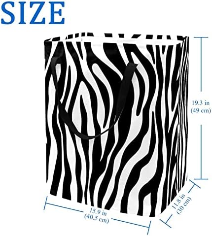 Çamaşır sepetleri Kolları ile Katlanabilir Komik Zebra Cilt Baskı Baskı Depolama Sepeti Yetişkin Çocuklar için Genç Yatak Odası Banyo