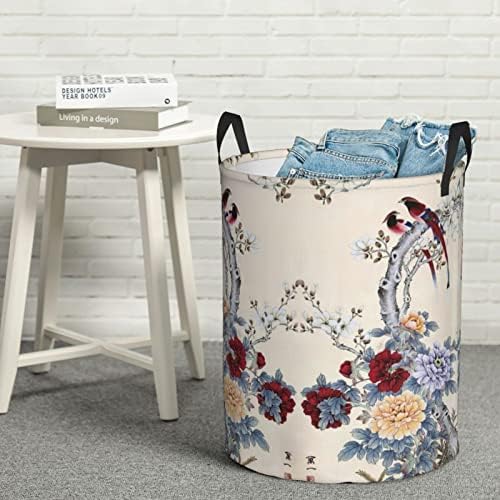 Çin resim sanatı çamaşır sepeti Katlanabilir Su Geçirmez Yuvarlak çamaşır sepeti Kirli giysi saklama Sepetleri Kreş Banyo Yatak Odası