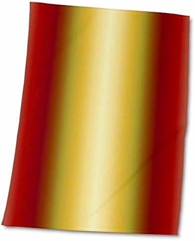 3dRose Florene Renk Yıkama-Kırmızı ve Altın-Havlular (twl-30636-1)