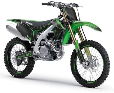 2001-2013 KX 100 İkili Yeşil Senge Grafik Komple Kiti ile Binici Kimliği Kawasaki ile uyumlu
