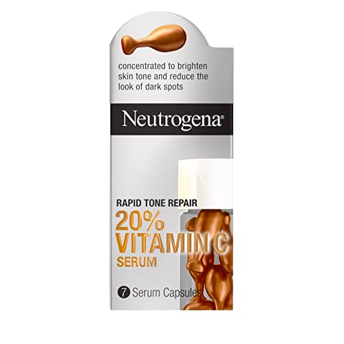 Neutrogena Hızlı Ton Onarımı %20 C Vitamini Yüz Serumu Kapsülleri, Cilt Tonunu Aydınlatmaya ve Koyu Lekelerin Görünümünü Azaltmaya