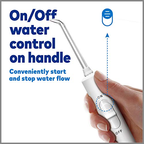 Waterpik diş duşu, Seyahat ve Ev İçin Taşınabilir Elektrikli Kompakt-Nano Plus, WP-320, Beyaz