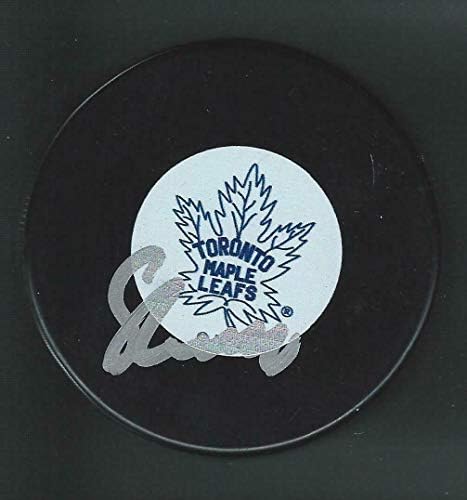 Sergio Momesso İmzalı Toronto Maple Leafs Diski-İmzalı NHL Diskleri