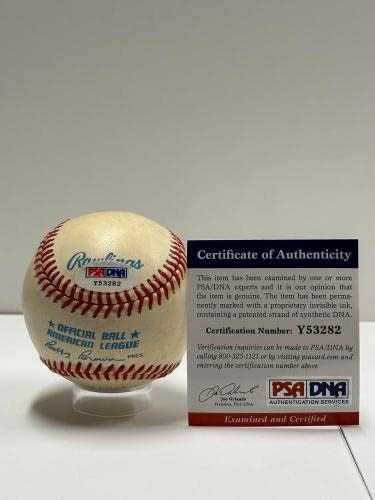 Jerry Lumpe Beyzbolu İmzaladı ve Yazdı. Otomatik PSA İmzalı Beyzbol Topları