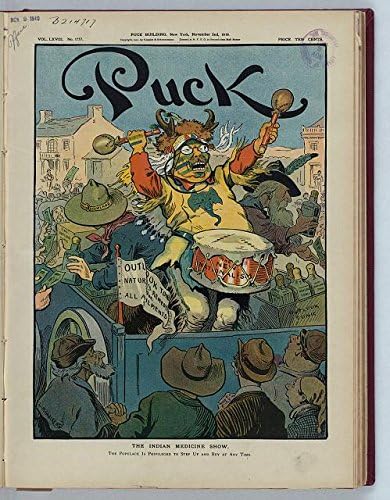 Tarihsel Bulgular Fotoğraf: Puck'un Fotoğrafı, Hint Tıbbı Gösterisi, Glackens, 1910, Roosevelt, Abbott, Howland