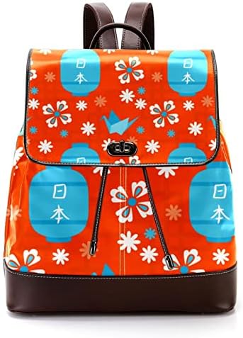 VBFOFBV Laptop Sırt Çantası, Zarif Seyahat Sırt Çantası Rahat Daypacks omuzdan askili çanta Erkekler Kadınlar için, Japon Kırmızı Mavi