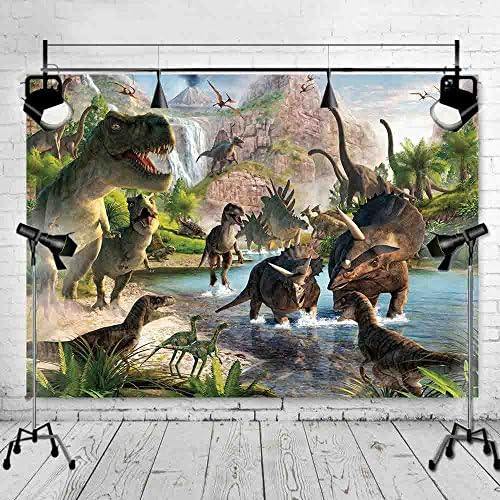 Jurassic Dinozor Parti Dekorasyon Zemin Fotoğraf Dinozor Krallık Çocuk Doğum Günü Partisi Afiş Jungle Safari Hayvanlar Bebek Duş Fotoğraf
