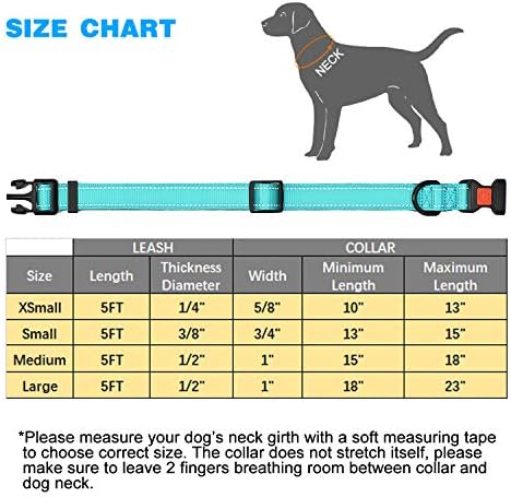 tobeDRİ Yansıtıcı Naylon Köpek Tasması - Yumuşak Neopren Yastıklı, Yansıtıcı ve Ayarlanabilir-Küçük Orta Büyük Köpekler için Köpek