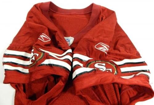 2003 San Francisco 49ers Boş Oyun Verilmiş Kırmızı Forma 52 DP34676 - İmzasız NFL Oyunu Kullanılmış Formalar