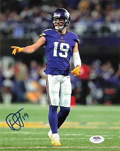 Adam Thielen imzalı 8x10 fotoğraf PSA / DNA Minnesota Vikings İmzalı-İmzalı NFL Fotoğrafları
